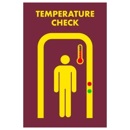 Accuform PMM109RD 5-ft x 3-ft NoTrax Message Mat: Temperature Check Red