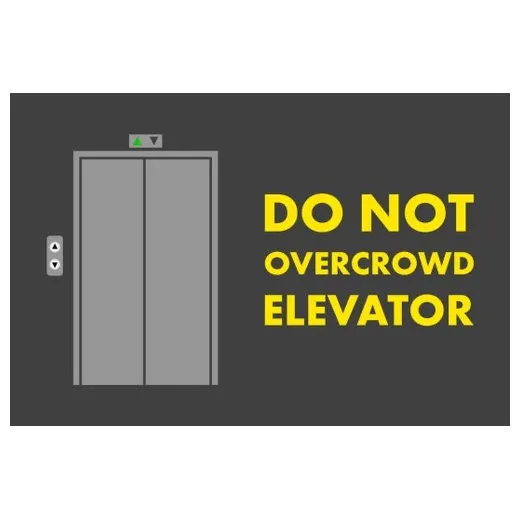 Accuform PMM127CH 3-ft x 5-ft NoTrax Message Mat: Do Not Overcrowd Elevator Charcoal