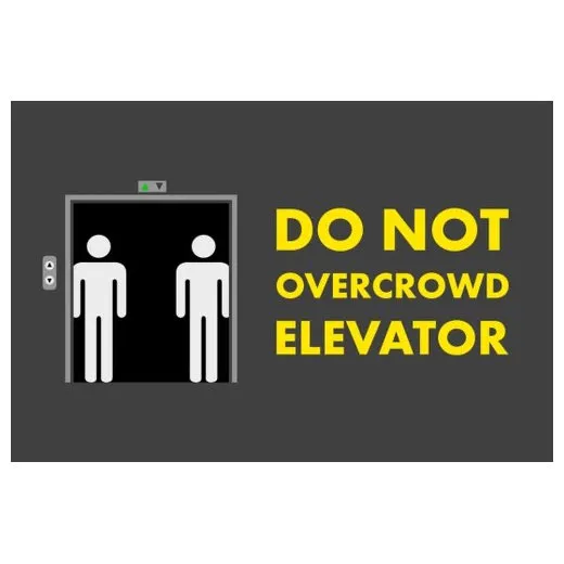 Accuform PMM128CH 3-ft x 5-ft NoTrax Message Mat: Do Not Overcrowd Elevator Charcoal
