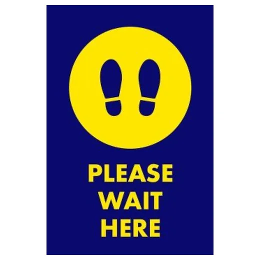 Accuform PMM143BU 5-ft x 3-ft NoTrax Message Mat: Please Wait Here Blue