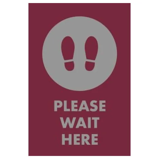 Accuform PMM143RD 5-ft x 3-ft NoTrax Message Mat: Please Wait Here Red