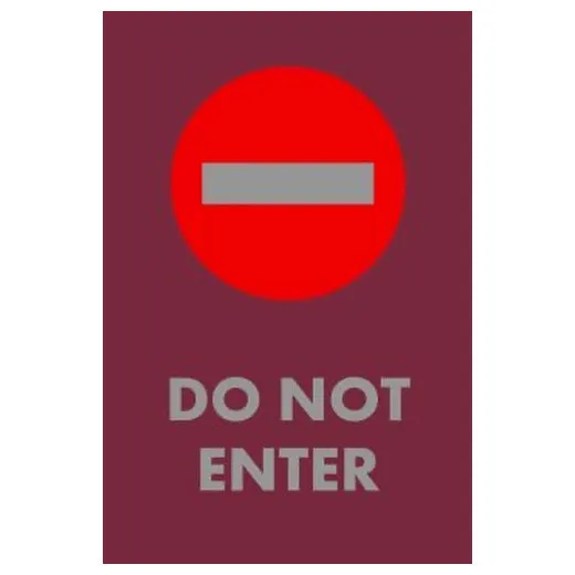 Accuform PMM146RD 5-ft x 3-ft NoTrax Message Mat: Do Not Enter Red