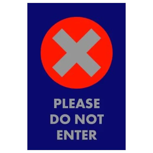 Accuform PMM147BU 5-ft x 3-ft NoTrax Message Mat: Please Do Not Enter Blue