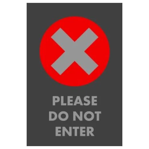 Accuform PMM147CH 5-ft x 3-ft NoTrax Message Mat: Please Do Not Enter Charcoal