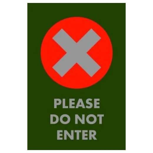 Accuform PMM147GN 5-ft x 3-ft NoTrax Message Mat: Please Do Not Enter Green