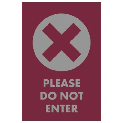 Accuform PMM147RD 5-ft x 3-ft NoTrax Message Mat: Please Do Not Enter Red