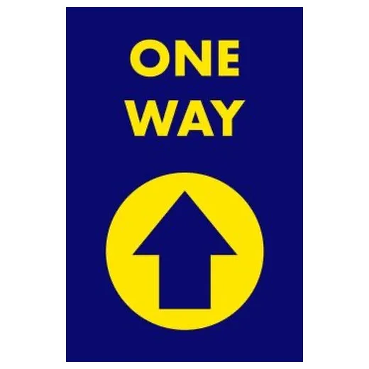 Accuform PMM148BU 5-ft x 3-ft NoTrax Message Mat: One Way (Up Arrow) Blue