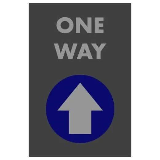 Accuform PMM148CH 5-ft x 3-ft NoTrax Message Mat: One Way (Up Arrow) Charcoal