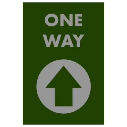 Accuform PMM148GN 5-ft x 3-ft NoTrax Message Mat: One Way (Up Arrow) Green