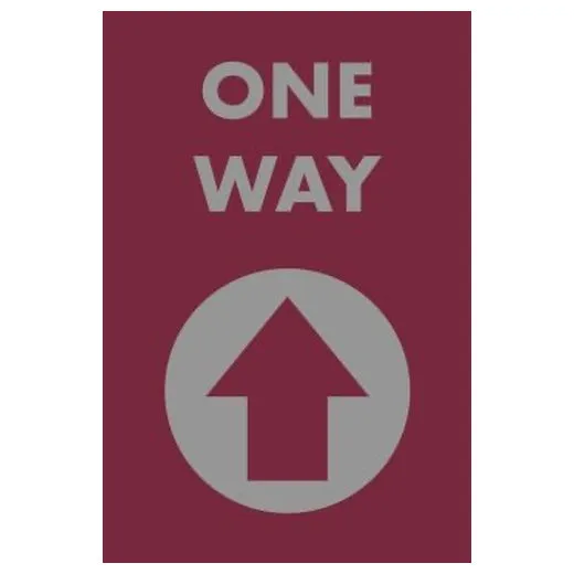 Accuform PMM148RD 5-ft x 3-ft NoTrax Message Mat: One Way (Up Arrow) Red