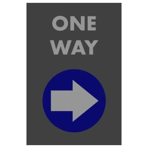 Accuform PMM149CH 5-ft x 3-ft NoTrax Message Mat: One Way (Right Arrow) Charcoal