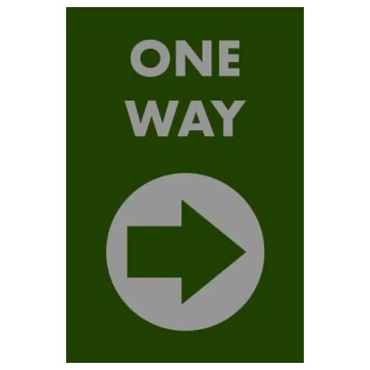 Accuform PMM149GN 5-ft x 3-ft NoTrax Message Mat: One Way (Right Arrow) Green