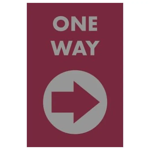 Accuform PMM149RD 5-ft x 3-ft NoTrax Message Mat: One Way (Right Arrow) Red