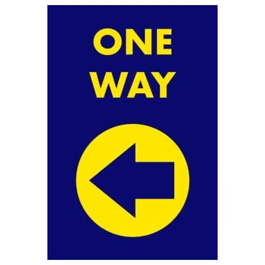 Accuform PMM150BU 5-ft x 3-ft NoTrax Message Mat: One Way (Left Arrow) Blue