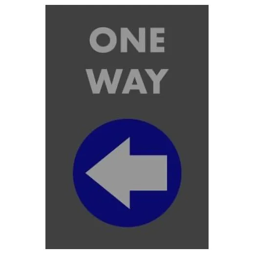 Accuform PMM150CH 5-ft x 3-ft NoTrax Message Mat: One Way (Left Arrow) Charcoal