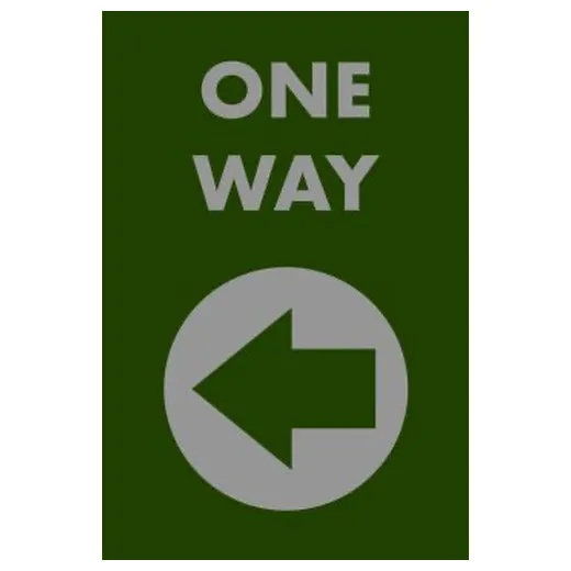 Accuform PMM150GN 5-ft x 3-ft NoTrax Message Mat: One Way (Left Arrow) Green