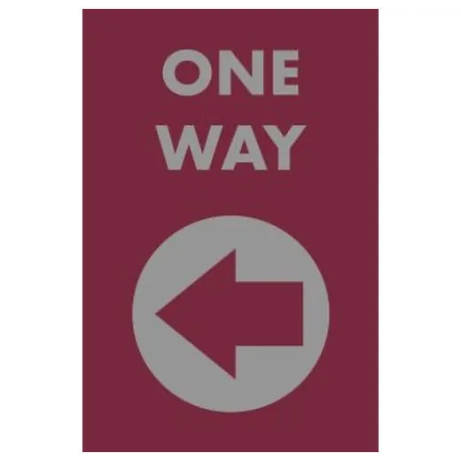 Accuform PMM150RD 5-ft x 3-ft NoTrax Message Mat: One Way (Left Arrow) Red