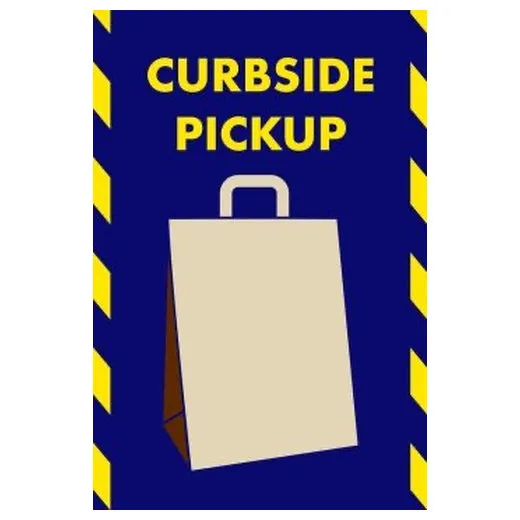 Accuform PMM159BU 5-ft x 3-ft NoTrax Message Mat: Curbside Pickup Blue
