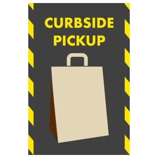 Accuform PMM159CH 5-ft x 3-ft NoTrax Message Mat: Curbside Pickup Charcoal