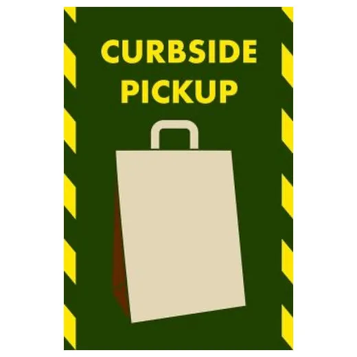 Accuform PMM159GN 5-ft x 3-ft NoTrax Message Mat: Curbside Pickup Green