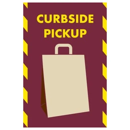 Accuform PMM159RD 5-ft x 3-ft NoTrax Message Mat: Curbside Pickup Red