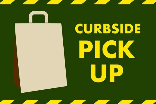 Accuform PMM161CH 3-ft x 5-ft NoTrax Message Mat: Curbside Pickup Charcoal
