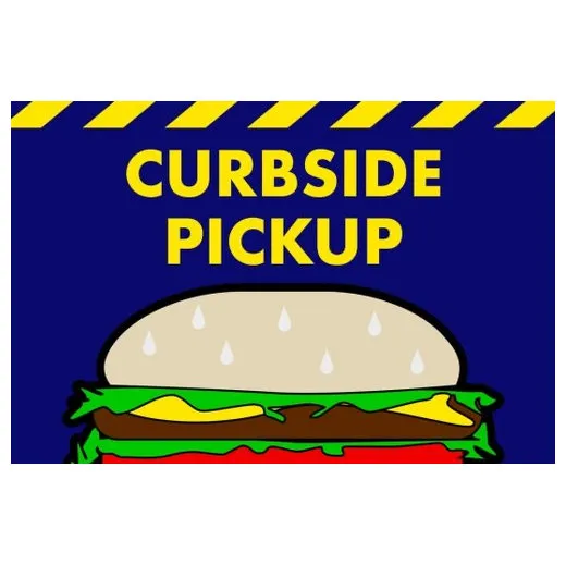 Accuform PMM162BU 3-ft x 5-ft NoTrax Message Mat: Curbside Pickup Blue
