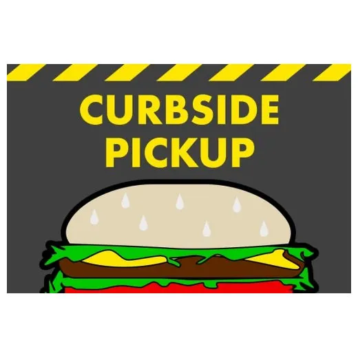 Accuform PMM162CH 3-ft x 5-ft NoTrax Message Mat: Curbside Pickup Charcoal