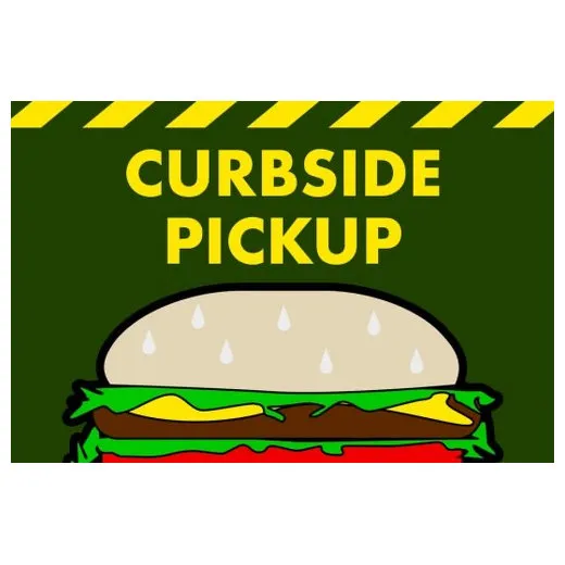 Accuform PMM162GN 3-ft x 5-ft NoTrax Message Mat: Curbside Pickup Green