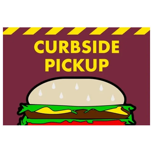 Accuform PMM162RD 3-ft x 5-ft NoTrax Message Mat: Curbside Pickup Red