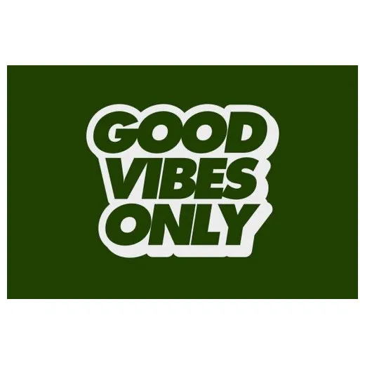 Accuform PMM169GN 3-ft x 5-ft NoTrax Slogan Mat: Good Vibes Only Green