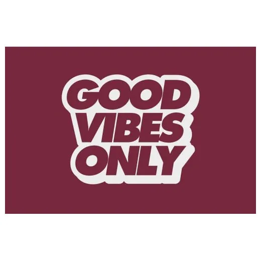 Accuform PMM169RD 3-ft x 5-ft NoTrax Slogan Mat: Good Vibes Only Red