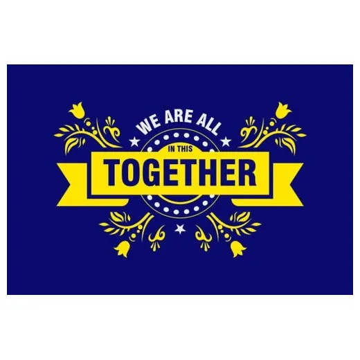 Accuform PMM170BU 3-ft x 5-ft NoTrax Slogan Mat: We Are All in This Together Blue