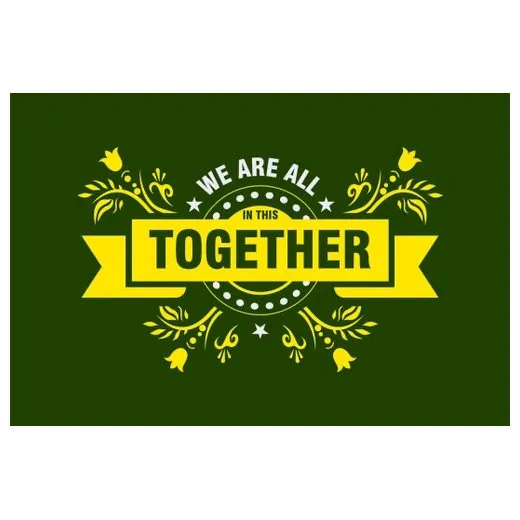 Accuform PMM170GN 3-ft x 5-ft NoTrax Slogan Mat: We Are All in This Together Green