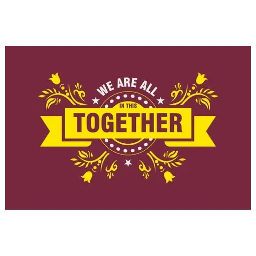 Accuform PMM170RD 3-ft x 5-ft NoTrax Slogan Mat: We Are All in This Together Red