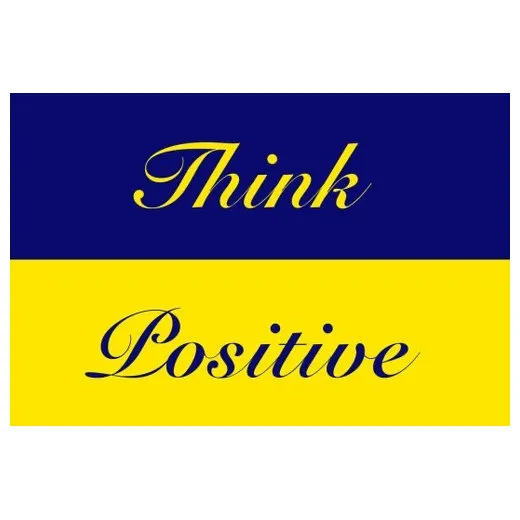 Accuform PMM171BU 3-ft x 5-ft NoTrax Slogan Mat: Think Positive Blue