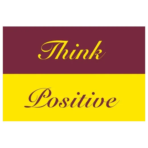 Accuform PMM171RD 3-ft x 5-ft NoTrax Slogan Mat: Think Positive Red