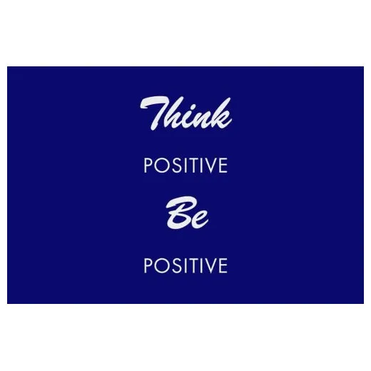 Accuform PMM172BU 3-ft x 5-ft NoTrax Slogan Mat: Think Positive Be Positive Blue