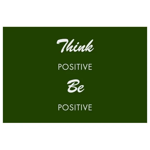 Accuform PMM172GN 3-ft x 5-ft NoTrax Slogan Mat: Think Positive Be Positive Green
