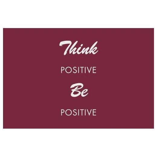 Accuform PMM172RD 3-ft x 5-ft NoTrax Slogan Mat: Think Positive Be Positive Red