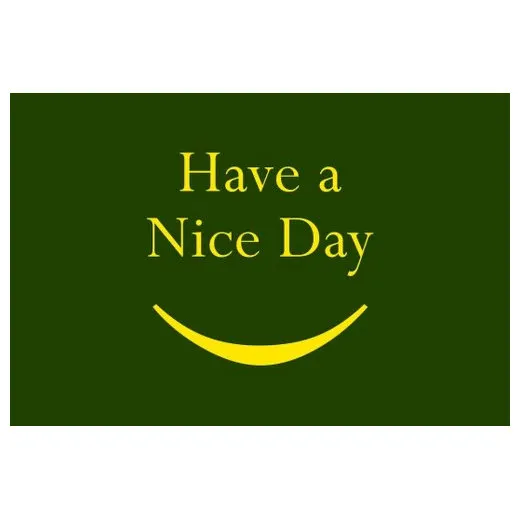 Accuform PMM173GN 3-ft x 5-ft NoTrax Slogan Mat: Have a Nice Day Green