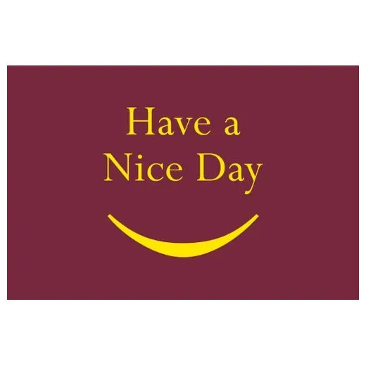 Accuform PMM173RD 3-ft x 5-ft NoTrax Slogan Mat: Have a Nice Day Red
