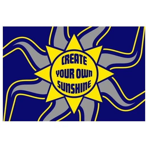 Accuform PMM174BU 3-ft x 5-ft NoTrax Slogan Mat: Create Your Own Sunshine Blue
