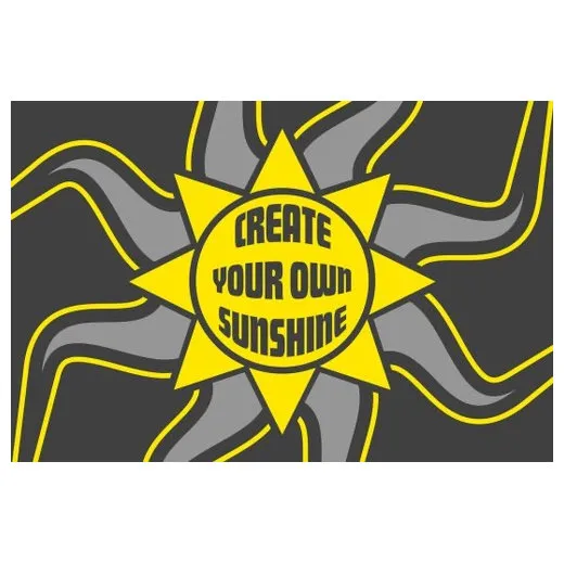 Accuform PMM174CH 3-ft x 5-ft NoTrax Slogan Mat: Create Your Own Sunshine Charcoal