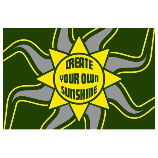 Accuform PMM174GN 3-ft x 5-ft NoTrax Slogan Mat: Create Your Own Sunshine Green