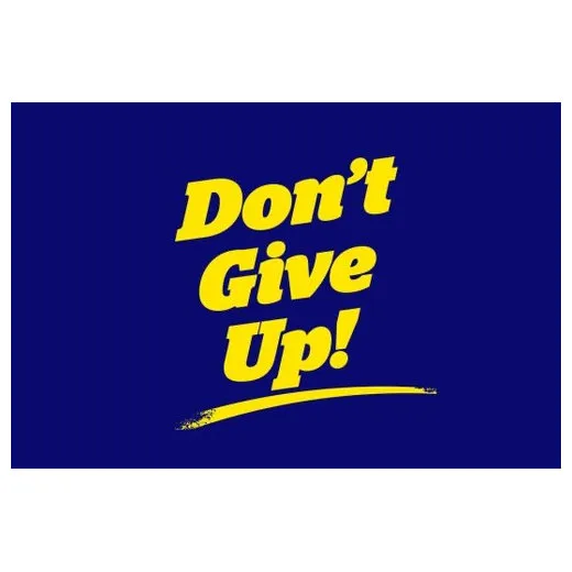 Accuform PMM176BU 3-ft x 5-ft NoTrax Slogan Mat: Don't Give up Blue