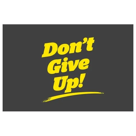 Accuform PMM176CH 3-ft x 5-ft NoTrax Slogan Mat: Don't Give up Charcoal