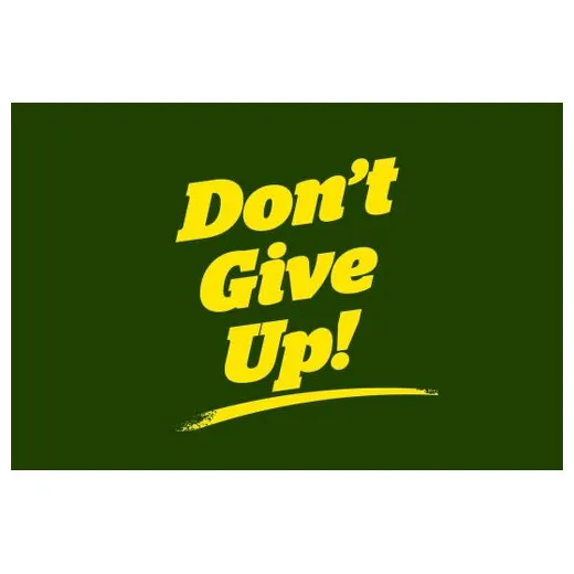 Accuform PMM176GN 3-ft x 5-ft NoTrax Slogan Mat: Don't Give up Green