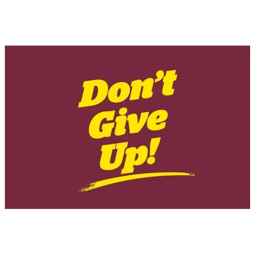 Accuform PMM176RD 3-ft x 5-ft NoTrax Slogan Mat: Don't Give up Red