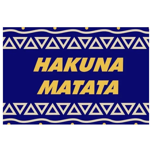 Accuform PMM177BU 3-ft x 5-ft NoTrax Slogan Mat: Hakuna Matata Blue